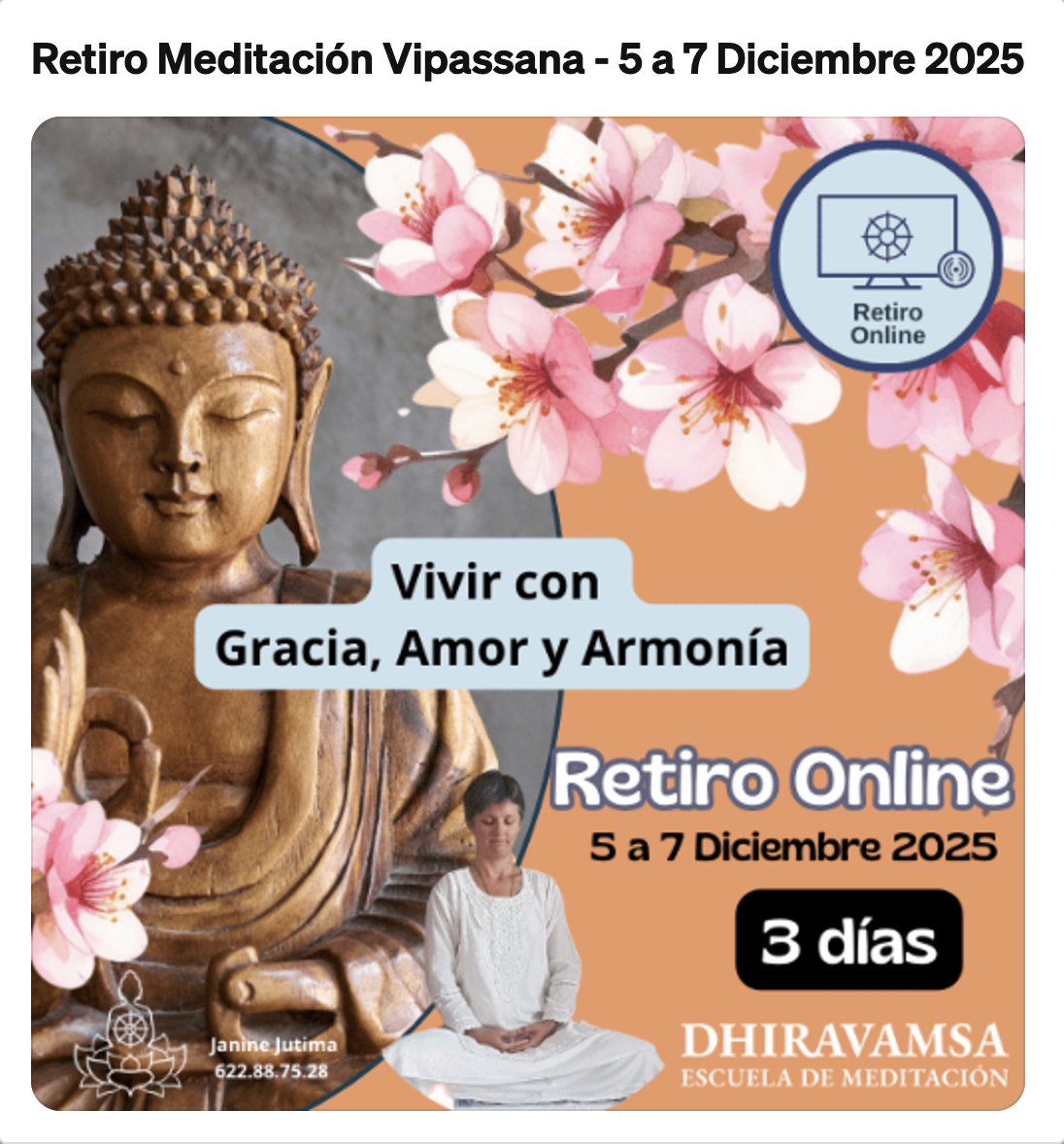 Retiro Meditación Online Diciembre 2025