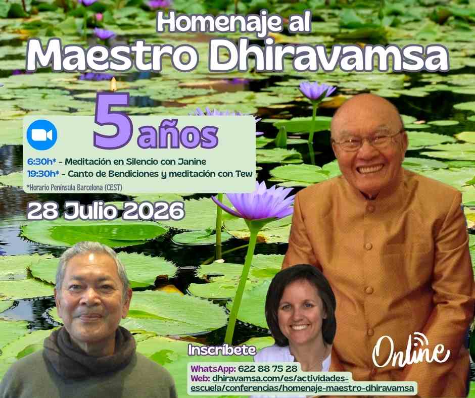 Memorial Ajahn Dhiravamsa, 28 Julio 2026